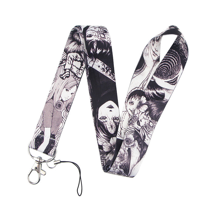 Wholesale Horror and thriller themed long phone lanyard with chest strap