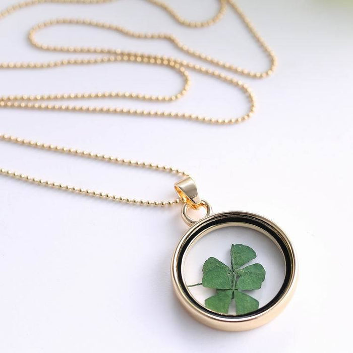 Wholesale Creative Plant Dried Flower Pendant Necklace