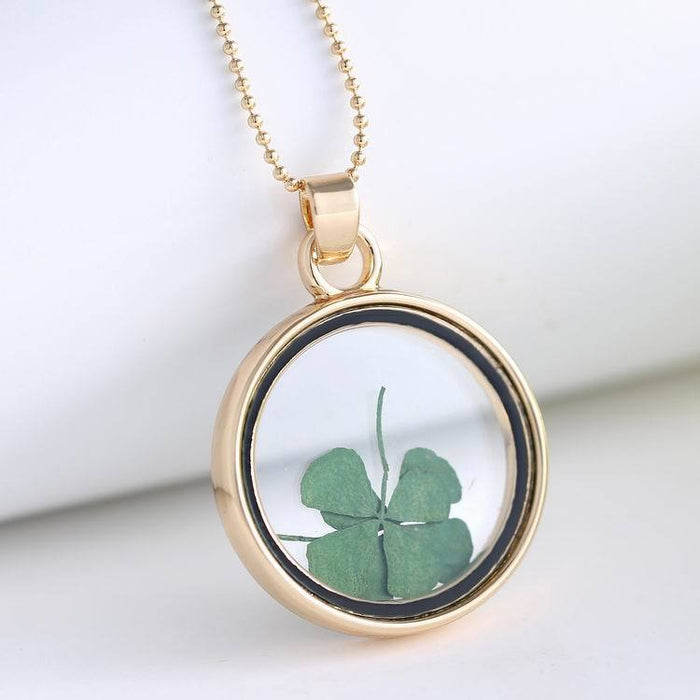 Wholesale Creative Plant Dried Flower Pendant Necklace
