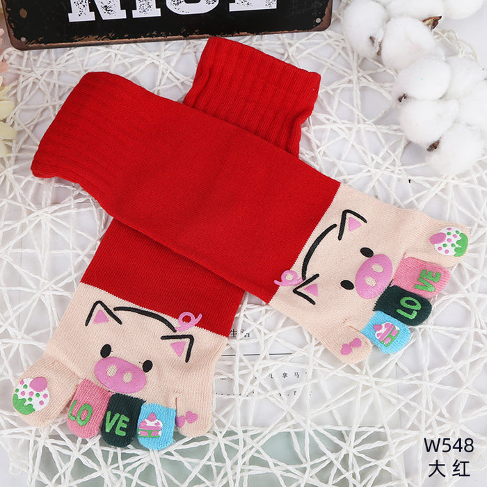 Wholesale Autumn five-finger socks women' s cotton socks autumn and winter toe socks breathable sweat-absorbent good wear toe socks