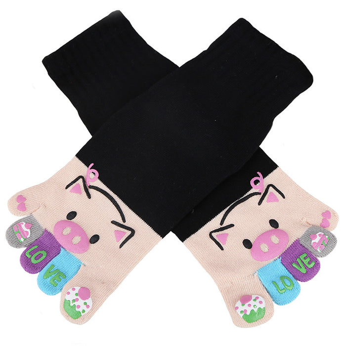 Wholesale Autumn five-finger socks women' s cotton socks autumn and winter toe socks breathable sweat-absorbent good wear toe socks