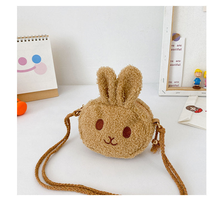 Wholesale New Plush Bunny Children's Crossbody Bag Korean Version Cute Girls' Shoulder Bag Children's Coin Purse JDC-SD-SS002