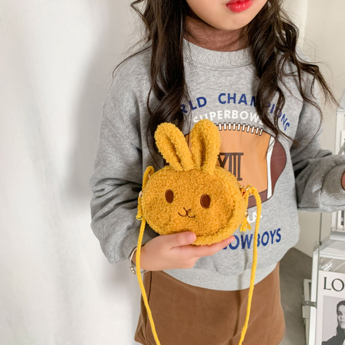 Wholesale New Plush Bunny Children's Crossbody Bag Korean Version Cute Girls' Shoulder Bag Children's Coin Purse JDC-SD-SS002