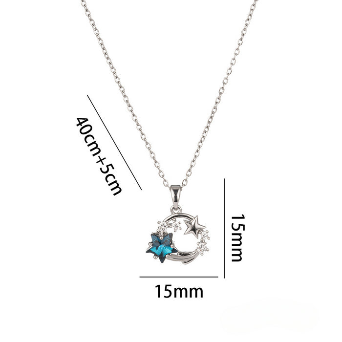 Wholesale Titanium Steel Planet Starry Sky Necklace JDC-NE-Kucai024