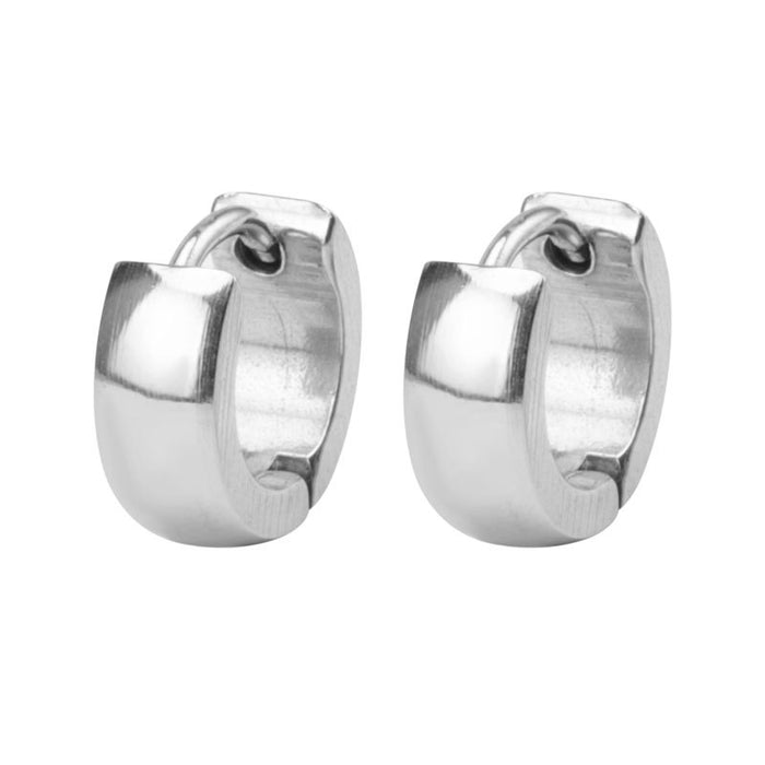 Wholesale Stainless steel earrings, personalized round earrings, niche design, couple ear buckle accessories