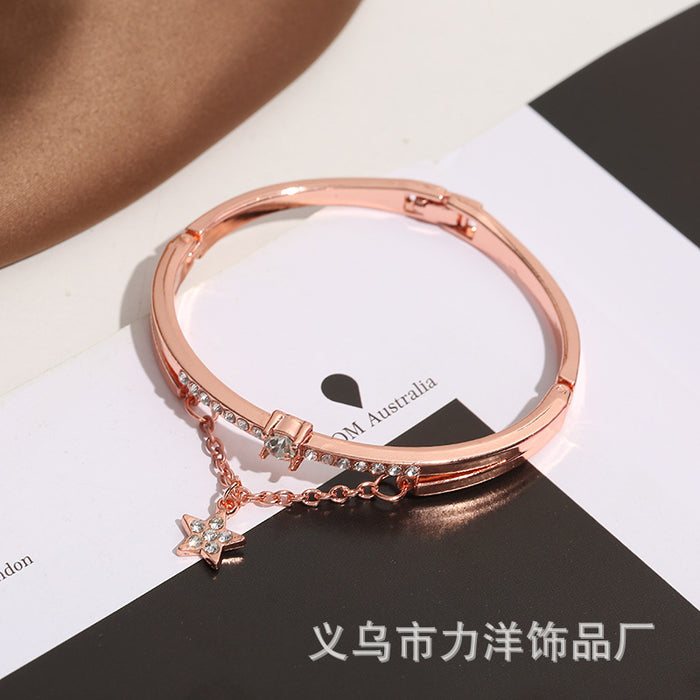 Wholesale five-pointed star diamond bracelet crystal jewelry