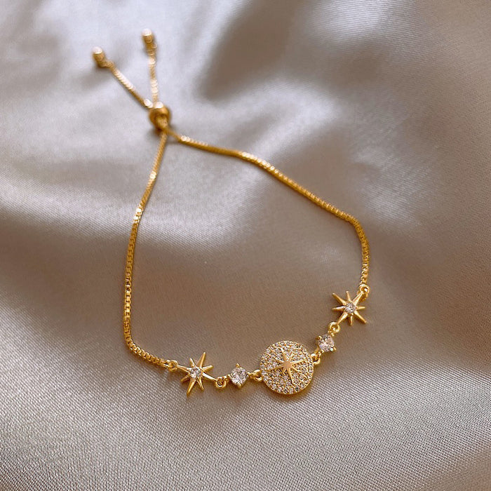 Wholesale Fashionable temperament, adjustable pull-out bracelet, simple design, titanium steel bracelet, bracelet accessories