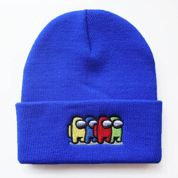 Wholesale Cartoon Embroidery Flower Acrylic Knitted Beanie Hat JDC-FH-LvH023