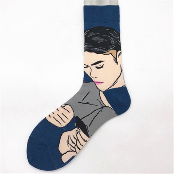 Wholesale Fashion Trend Men's Trendy Casual Cotton Socks JDC-SK-CG019