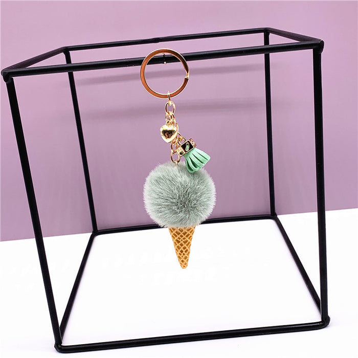 Wholesale Ice cream keychain cute bag cartoon car key chain gift