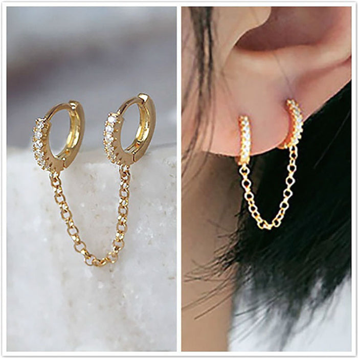 Wholesale  Plated Earrings Heart-shaped Crystal Elements For Women
