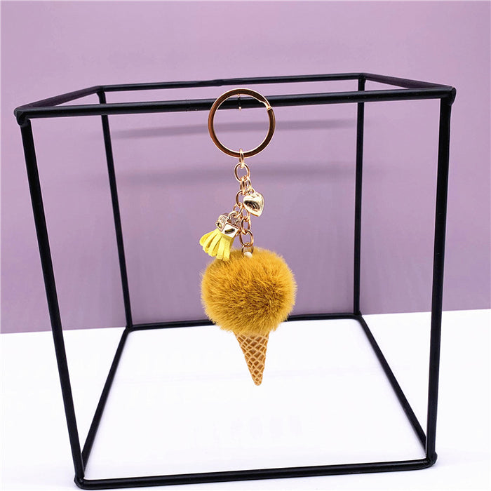 Wholesale Ice cream keychain cute bag cartoon car key chain gift