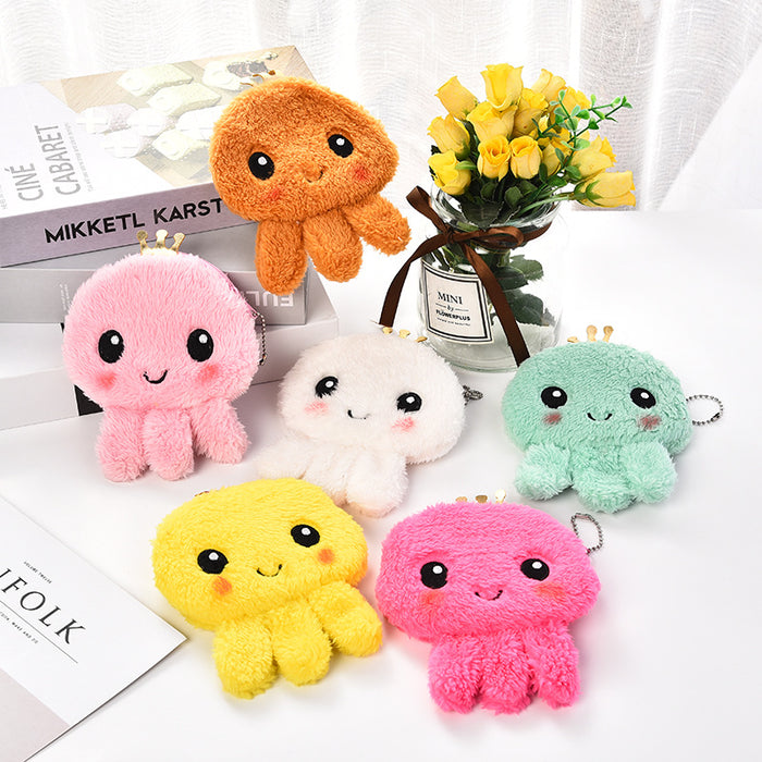 Wholesale Cute Plush Bag Cartoon Octopus Coin Purse JDC-WT-SM011