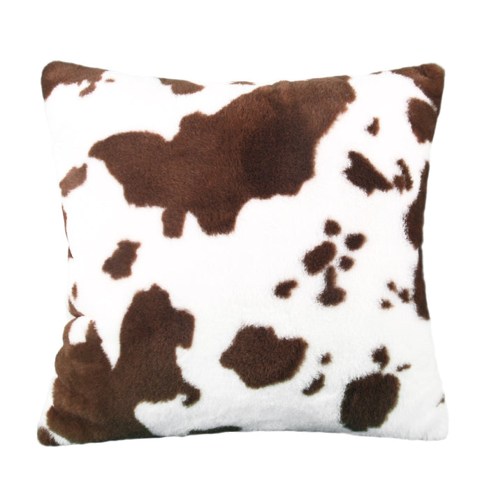 Wholesale cow pattern plush  animal pattern pillowcase