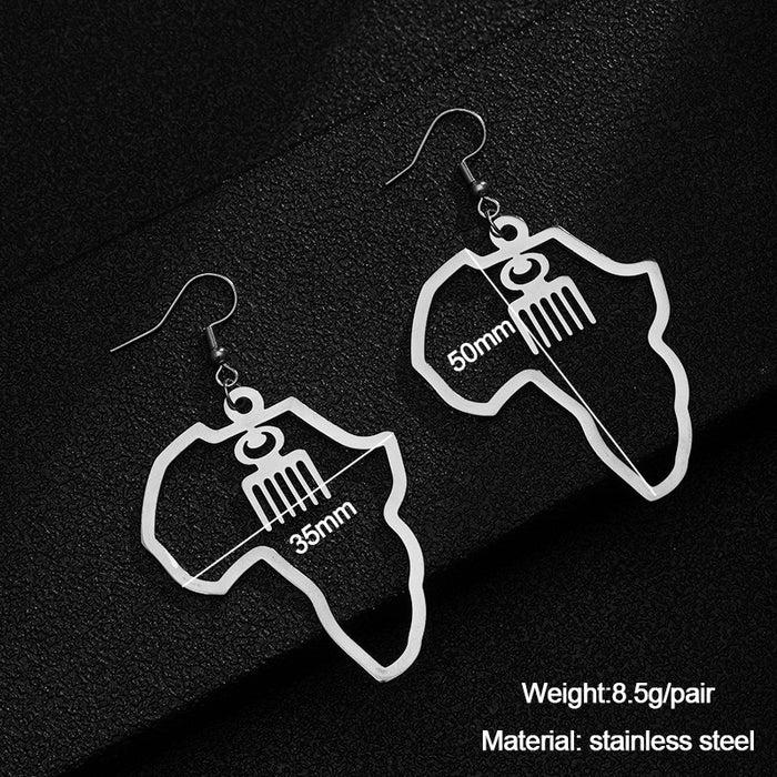 Wholesale New African Pendant Gold Stainless Steel Adinkra Gye Nyame Earrings Wish Earrings JDC-RS-YT001