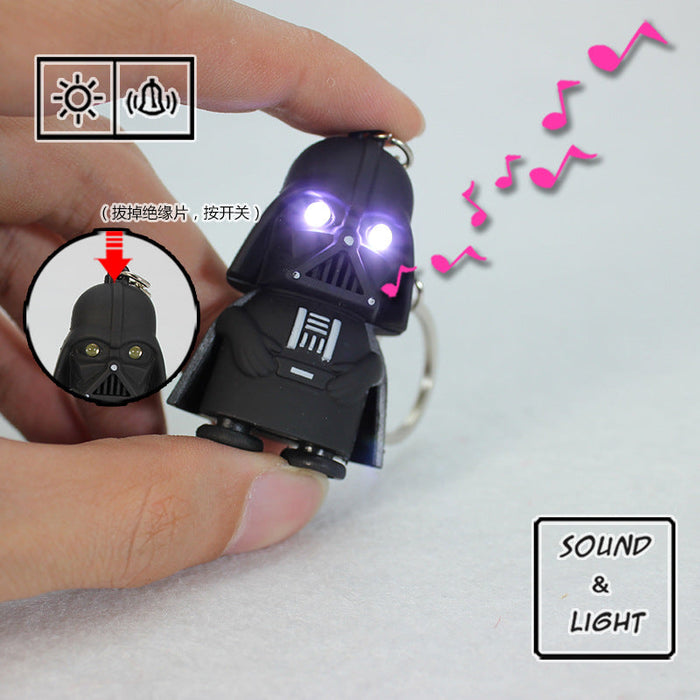 Wholesale LED Light Up Sound Cartoon Character Keychain JDC-KC-BaiS002