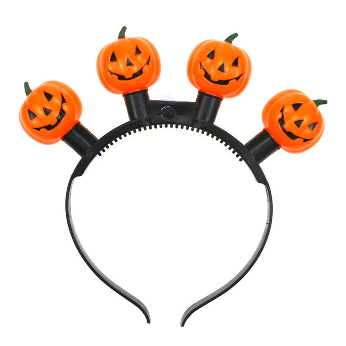 Wholesale Halloween Pumpkin Ghost Face PS Glow Hair Band JDC-HD-ChuanS001