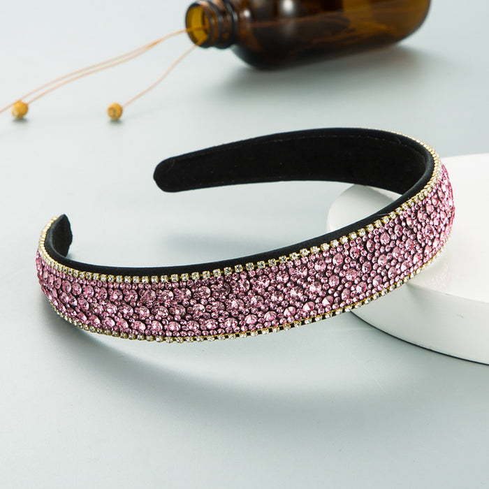 Wholesale Colorful Diamond Headband Women's Simple Pressure Hair Accessories