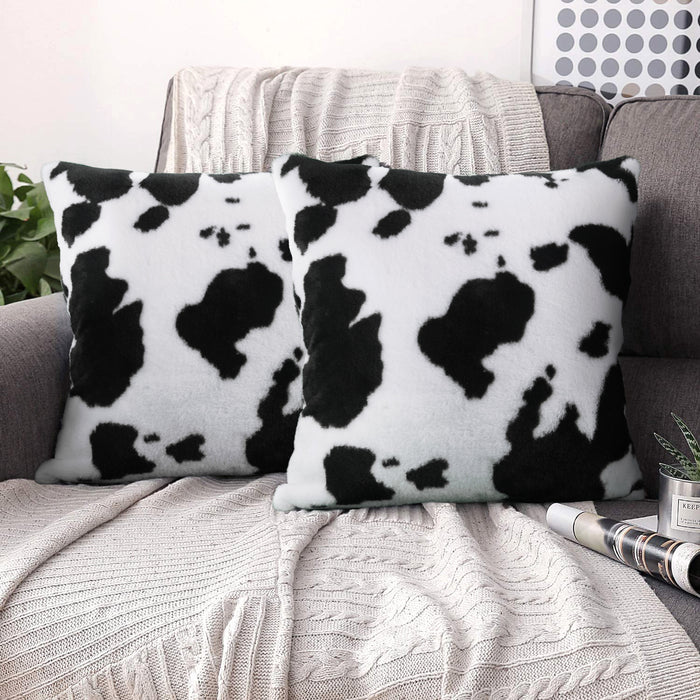 Wholesale cow pattern plush  animal pattern pillowcase