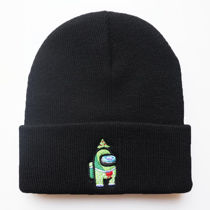 Wholesale Cartoon Embroidery Flower Acrylic Knitted Beanie Hat JDC-FH-LvH023