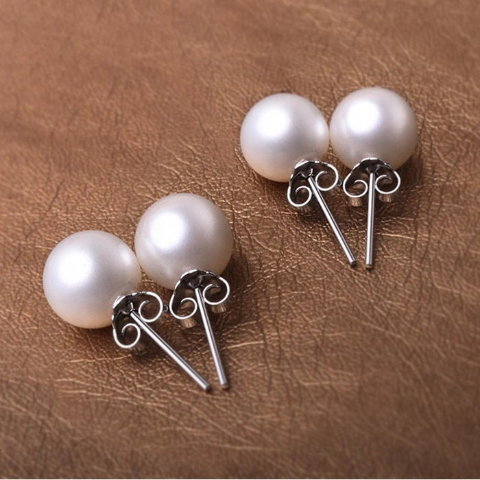 Wholesale Fashionable silver plated needle pearl earring jewelry