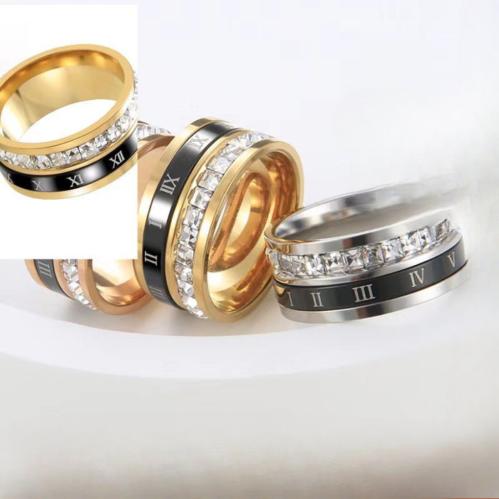 Wholesale Titanium Steel Ring Niche Senior Girls Do Not Fade All-match Electroplating JDC-RS-Xinj002