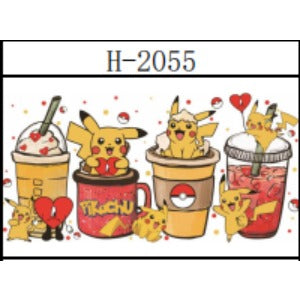 Wholesale 5PCS 16oz UV Cartoon Printed  Cup Stickers JDC-ST-JieSheng010