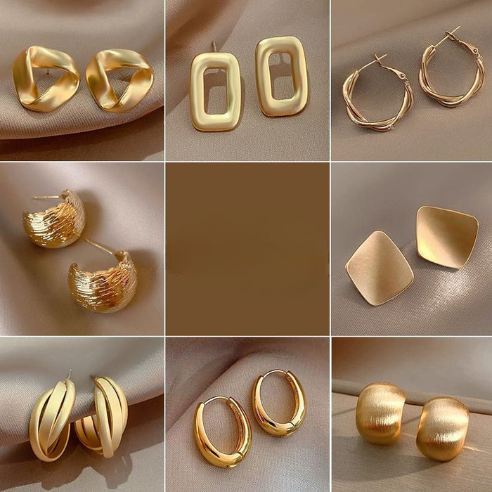 Wholesale Geometric Alloy Earrings JDC-ES-Guany010