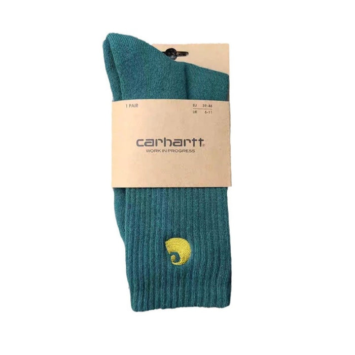 Wholesale Cotton Carhartt Terry Sole Embroidery Black and White Socks JDC-SK-Kuos005