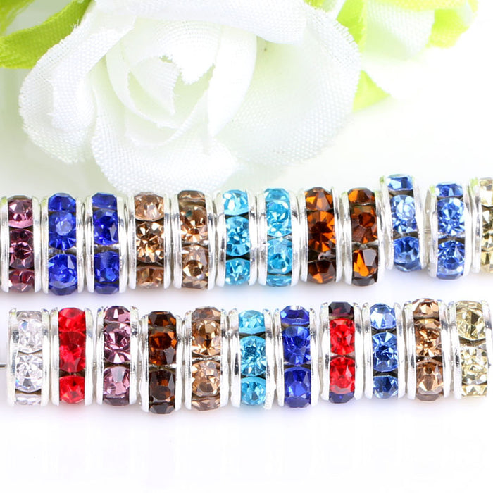 Wholesale 100PCS Glass Drill Ring Color Spacer Beads JDC-BDS-NanT001