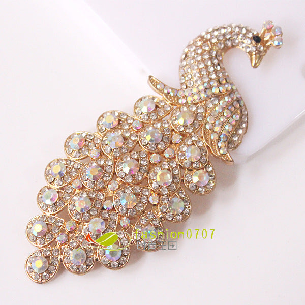 Wholesale Rhinestone Peacock Alloy Brooch Accessories JDC-BC-GuoQY003