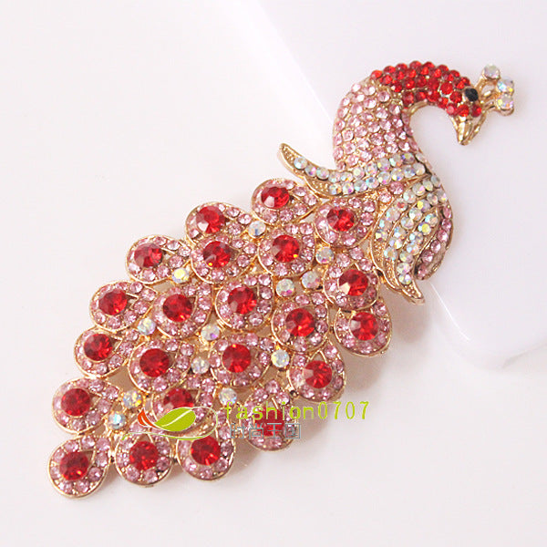 Wholesale Rhinestone Peacock Alloy Brooch Accessories JDC-BC-GuoQY003