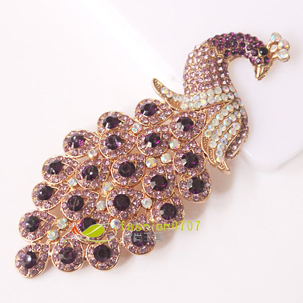 Wholesale Rhinestone Peacock Alloy Brooch Accessories JDC-BC-GuoQY003