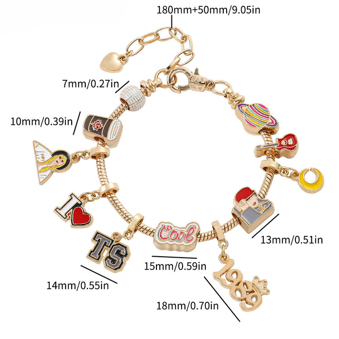 Wholesale Cartoon Star Alloy Beaded Bracelet JDC-BT-ZhuoS007