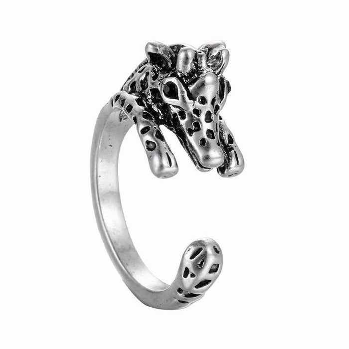 Wholesale three-dimensional ring creative giraffe open ring