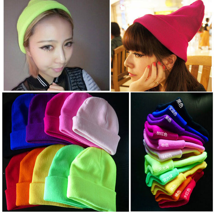 Wholesale Acrylic Solid Color Autumn and Winter Knitted Wool Hat JDC-FH-HWT007