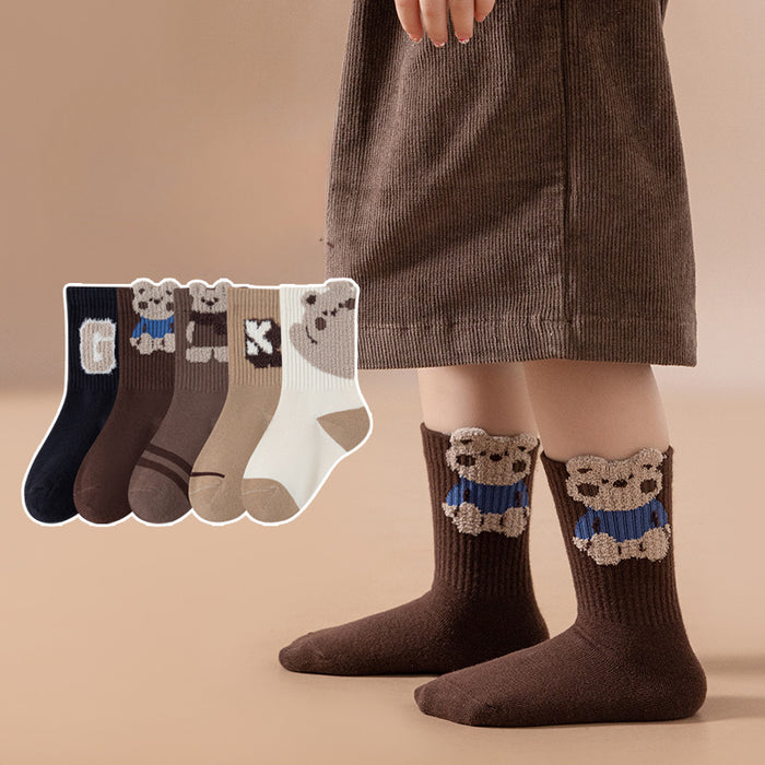 Wholesale Autumn and Winter Children's Combed Cotton Thick Socks Cartoon Socks JDC-SK-SL001