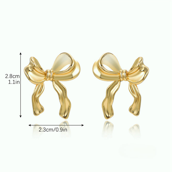 Wholesale Bow Alloy Earrings JDC-ES-ManY051