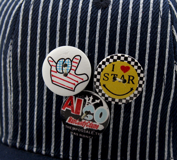 Wholesale Chic Trendy Kids Striped Baseball Cap Red Wide Brim Sun Hat For Summer Outdoor Street Dance