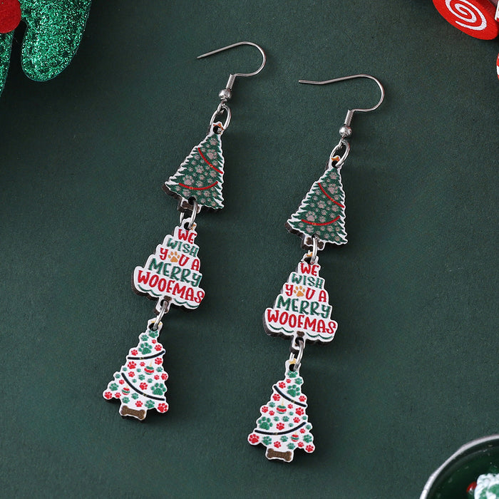 Wholesale Christmas Glitter Earrings JDC-ES-ChuLian014