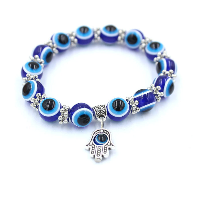 Wholesale Vintage 10mm Blue Eye Lucky Bracelet Bracelet