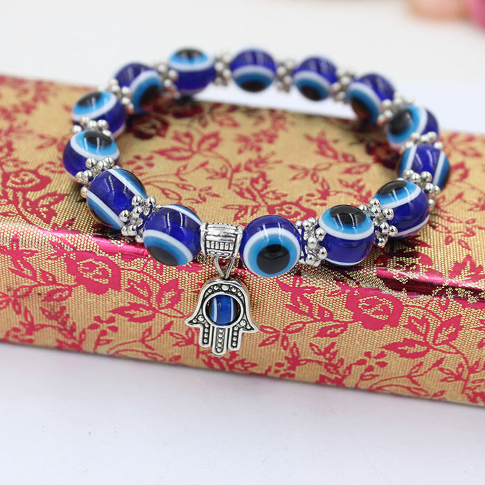 Wholesale Vintage 10mm Blue Eye Lucky Bracelet Bracelet
