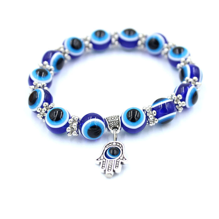 Wholesale Vintage 10mm Blue Eye Lucky Bracelet Bracelet
