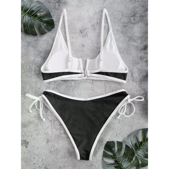 Wholesale Polyester Stripe Printing Bikini Swimwear JDC-SW-DaAi010