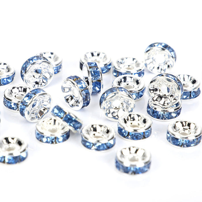 Wholesale Spacer Rhinestones Handmade Accessories Drilling Ring Beads Color JDC-BDS-HT003