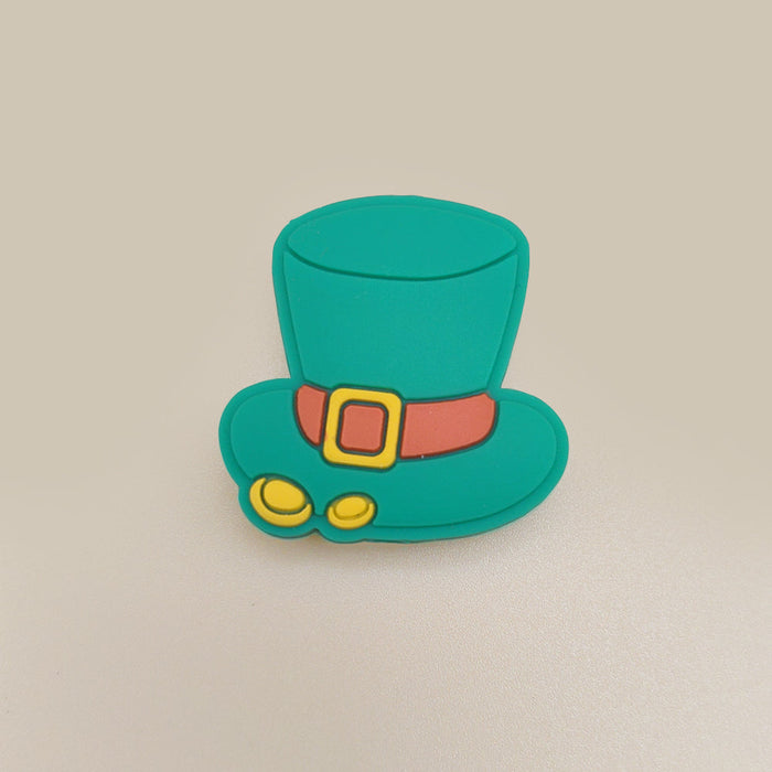 Wholesale 10/20PCS Cartoon Green Hat Silicone Beads JDC-BDS-NaiSi171