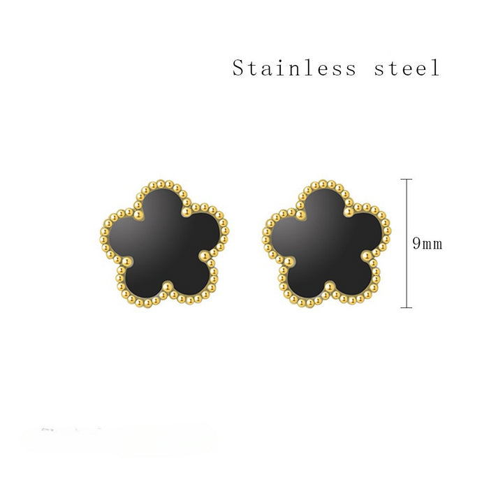 Wholesale Titanium Steel Flower Pendant Necklace JDC-NE-LangDi007