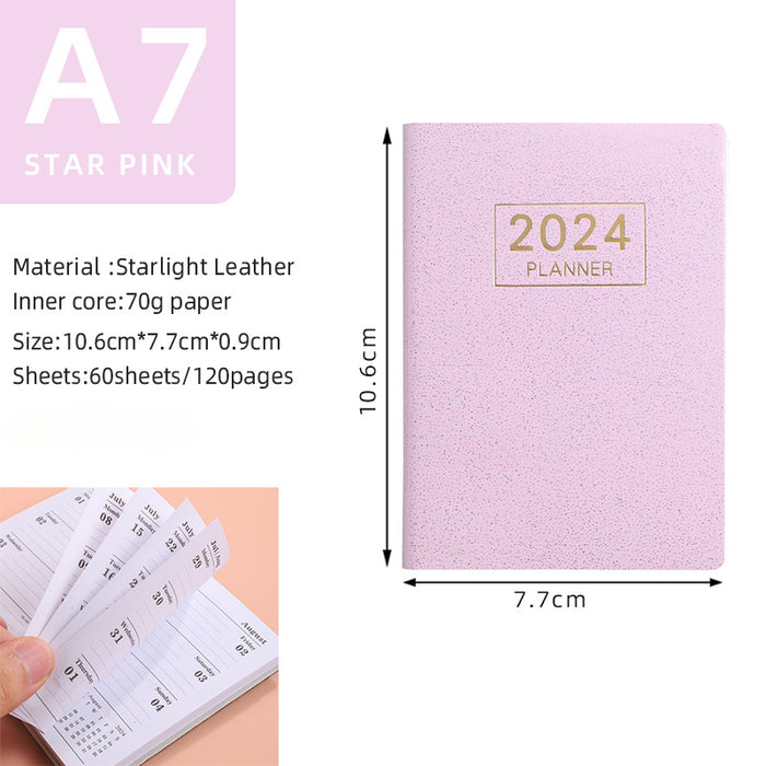 Wholesale Paper Laser Colorful Cover A7 Daily Planner Notebook JDC-NK-FeiEn003