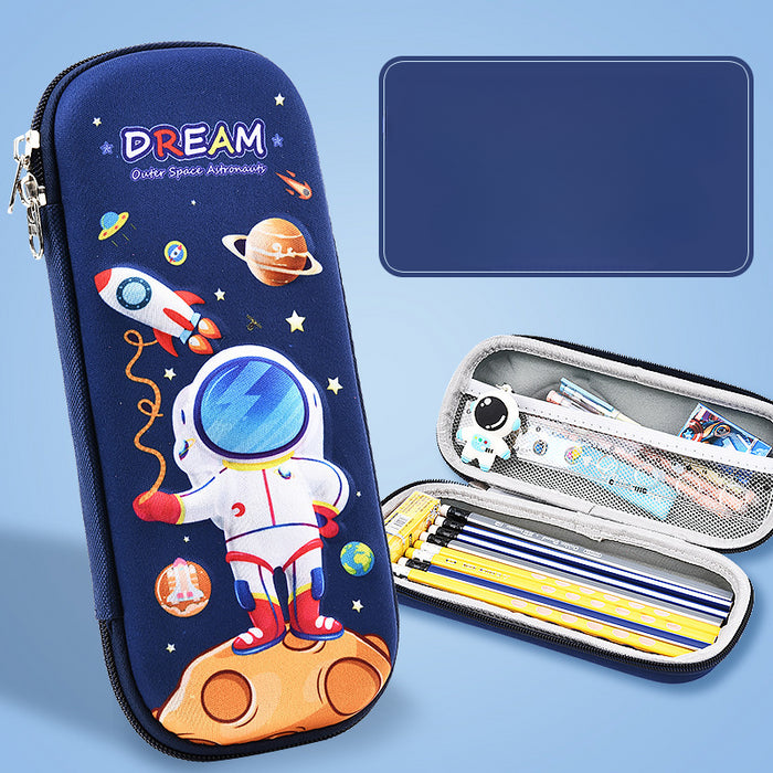 Wholesale 3D Children Cartoon Large Capacity Leather Pencil Case JDC-PC-QQBB003