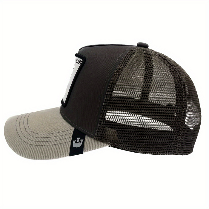 Wholesale Animal Patch Trucker Hat - Embroidered Mesh Snapback Cap